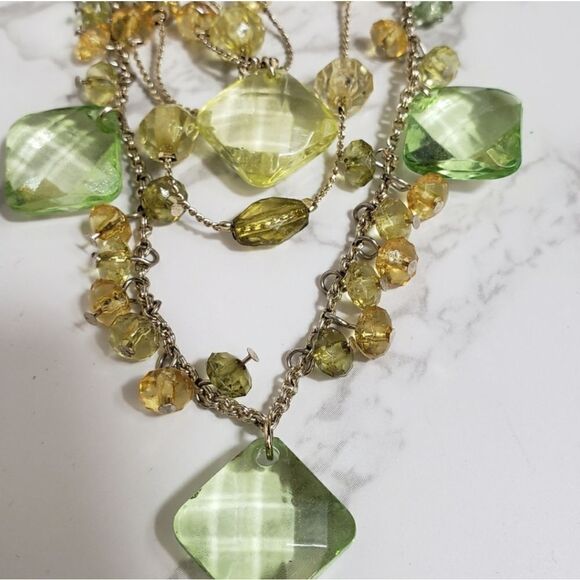 F1 Goldtone Multi-Strand Resin Beaded Necklace - Picture 5 of 5